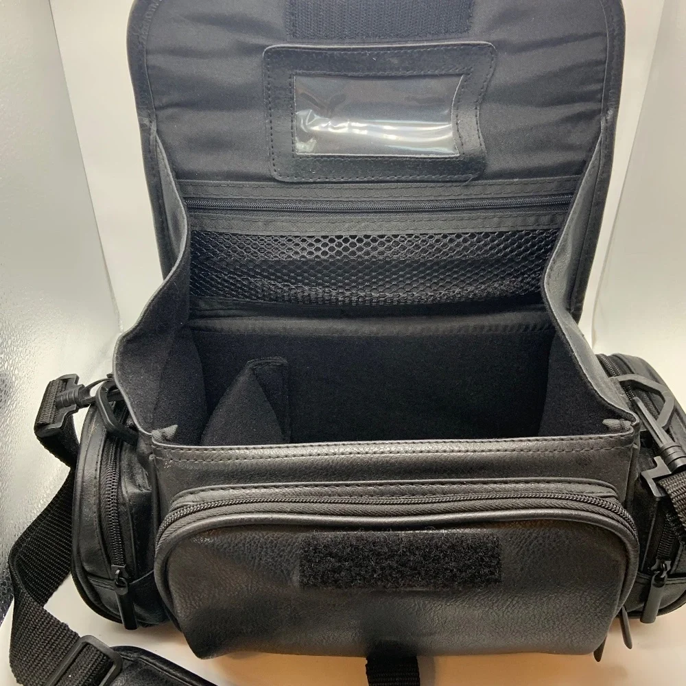 Sony HandyCam LCS-VA3 Leather Carrying Case Bag with Manuals and Extras